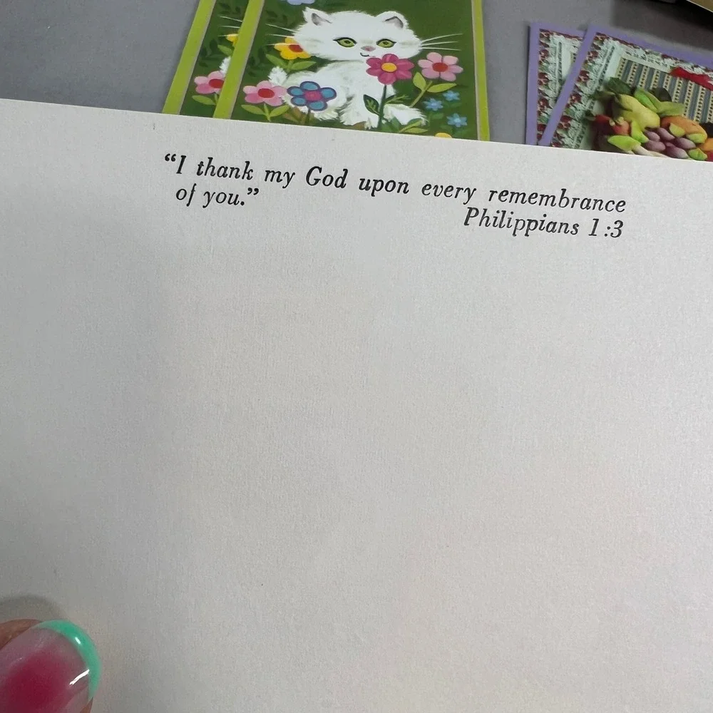 Vintage Greeting Card‎ Lot The Chatter Box Stationery Note Cards Envelopes Seals